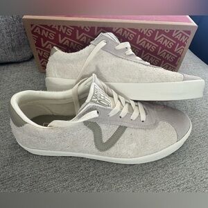 Vans Sport Low Tri-Tone Elm Suede Shoes In Ivory W Green & Purple Size Men’s 7.5